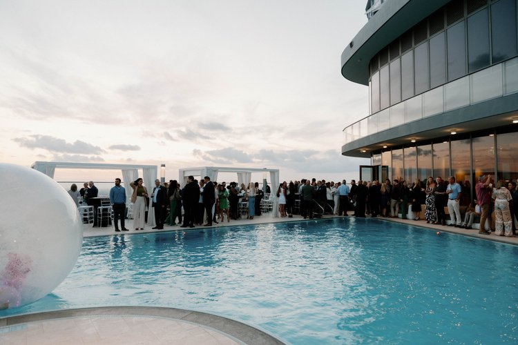 Neighbors and partners at a BHA gathering in Brickell